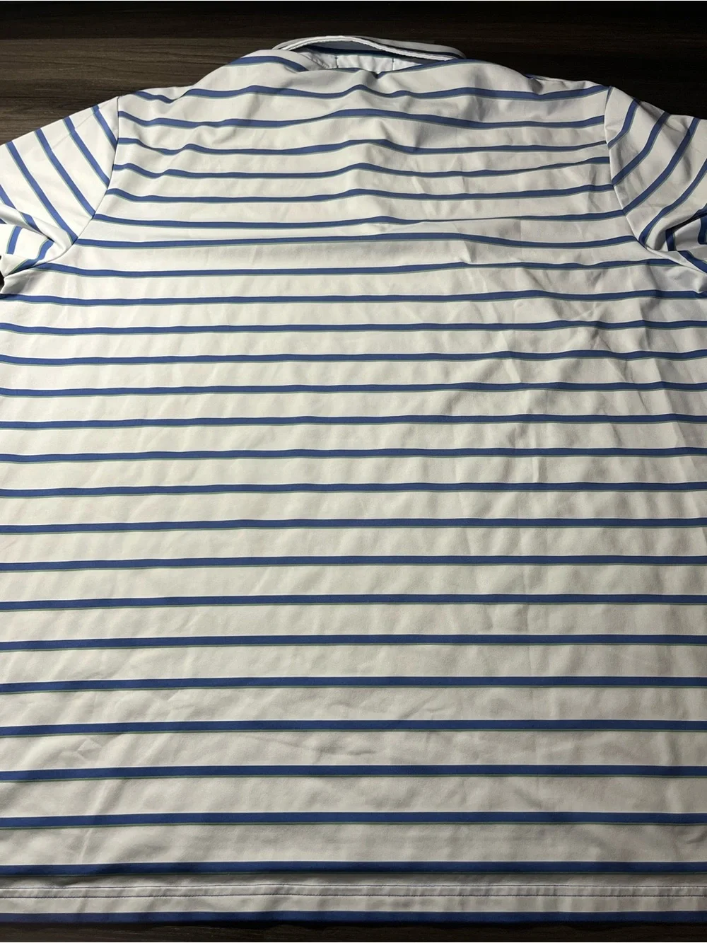 Ralph Lauren RLX Men’s Golf Polo White And Blue Stripes Size XL